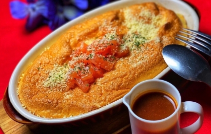 至福のふわとろ食感！スフレチーズオムレツ
